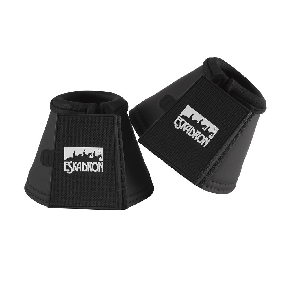Cloches en néoprène recouvertes de cuir synthétique pour poneys et chevaux Eskadron Allround noir
