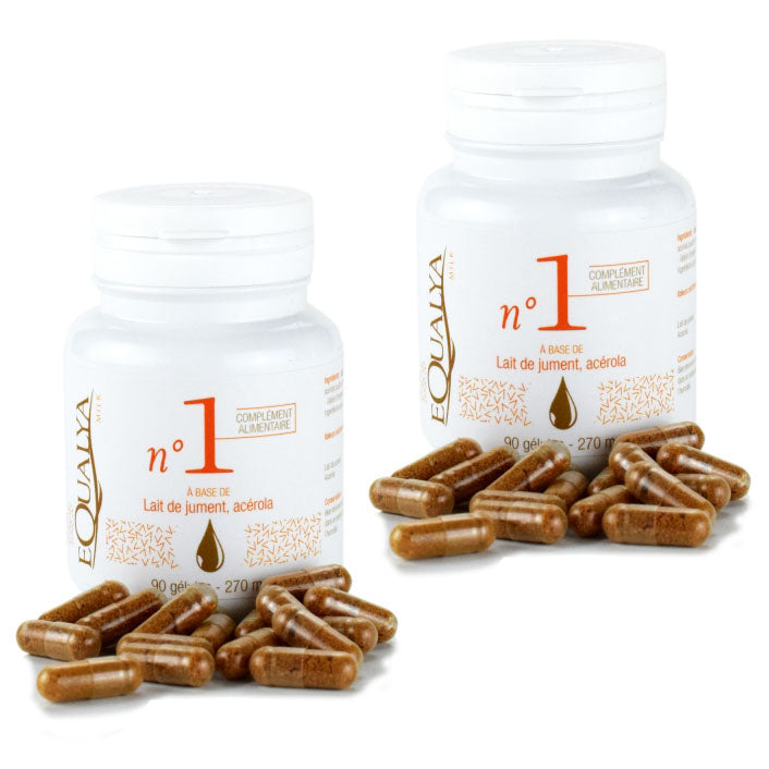 Compléments alimentaires Equalya au lait de jument 100% français et bio n°1 avec Acerola lot de 2