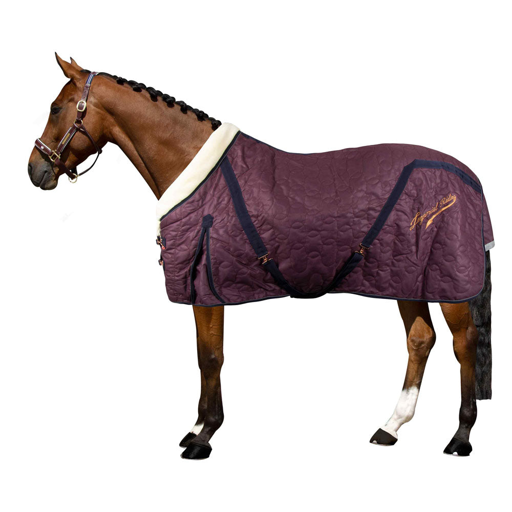 Couverture de box pour poneys et chevaux Imperial Riding Super Dry 250 grammes bordeaux