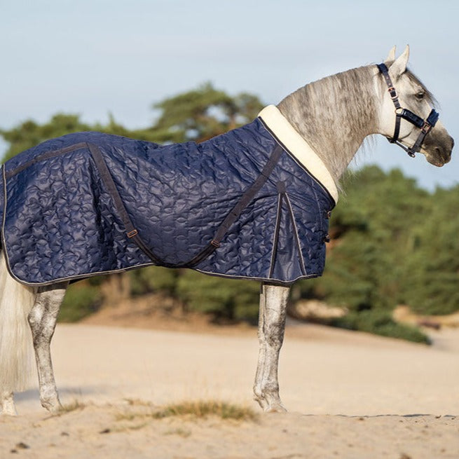 Couverture de box pour poneys et chevaux Imperial Riding Super Dry 100 grammes marine