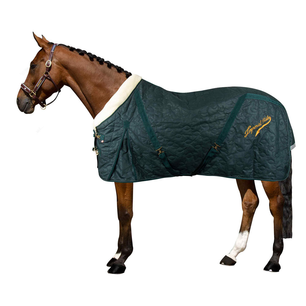 Couverture de box pour poneys et chevaux Imperial Riding Super Dry 100 grammes vert