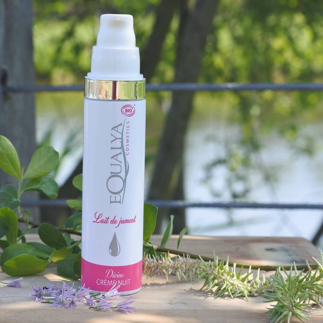 Crème de nuit Divine pour le visage Equalya au lait de jument 100% français et bio