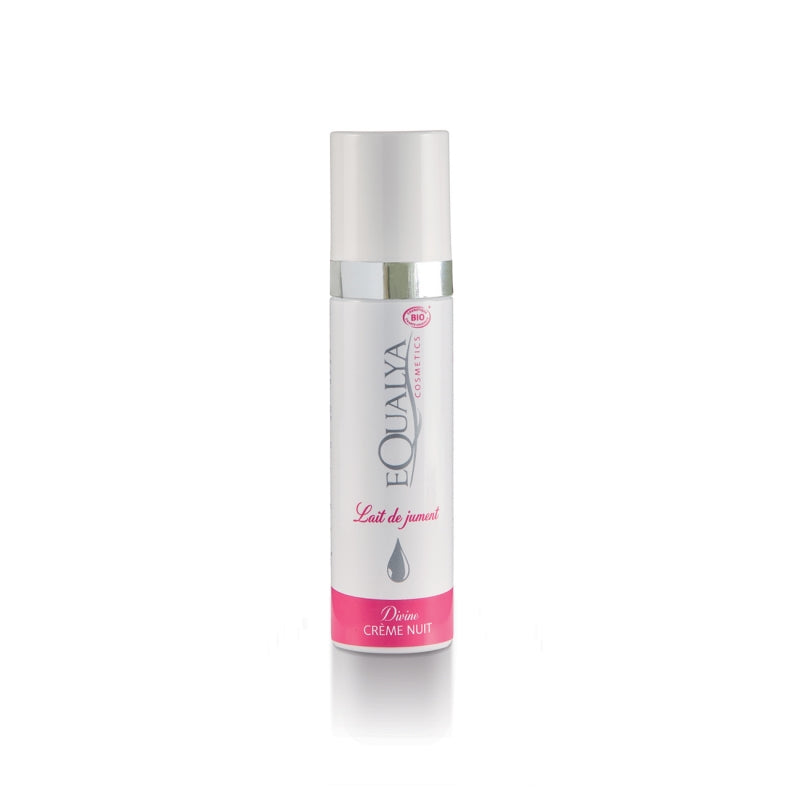 Crème de nuit Divine pour le visage Equalya au lait de jument 100% français et bio