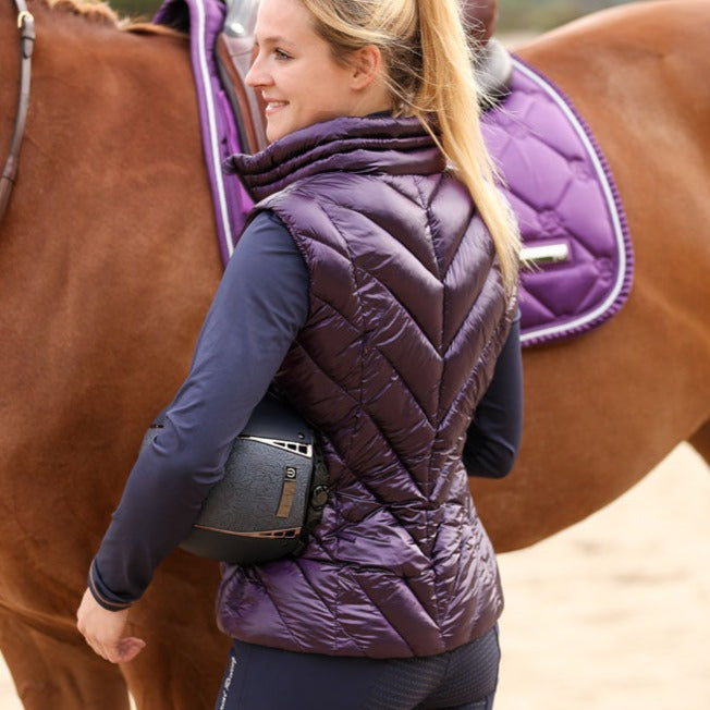 Doudoune matelassée sans manches pour adolescentes et femmes Imperial Riding Cosmic Rider prune