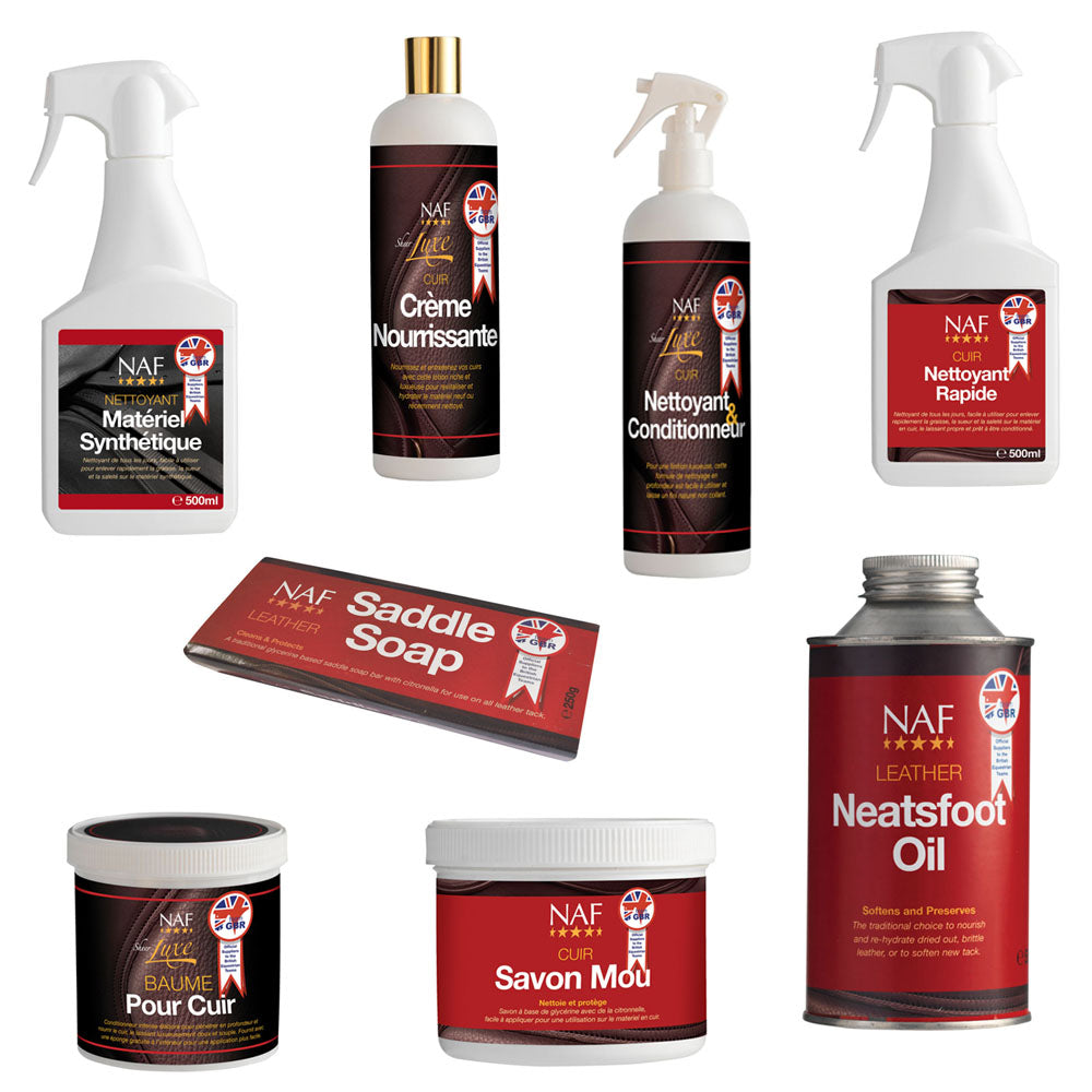 Les produits d'entretien du cuir Naf