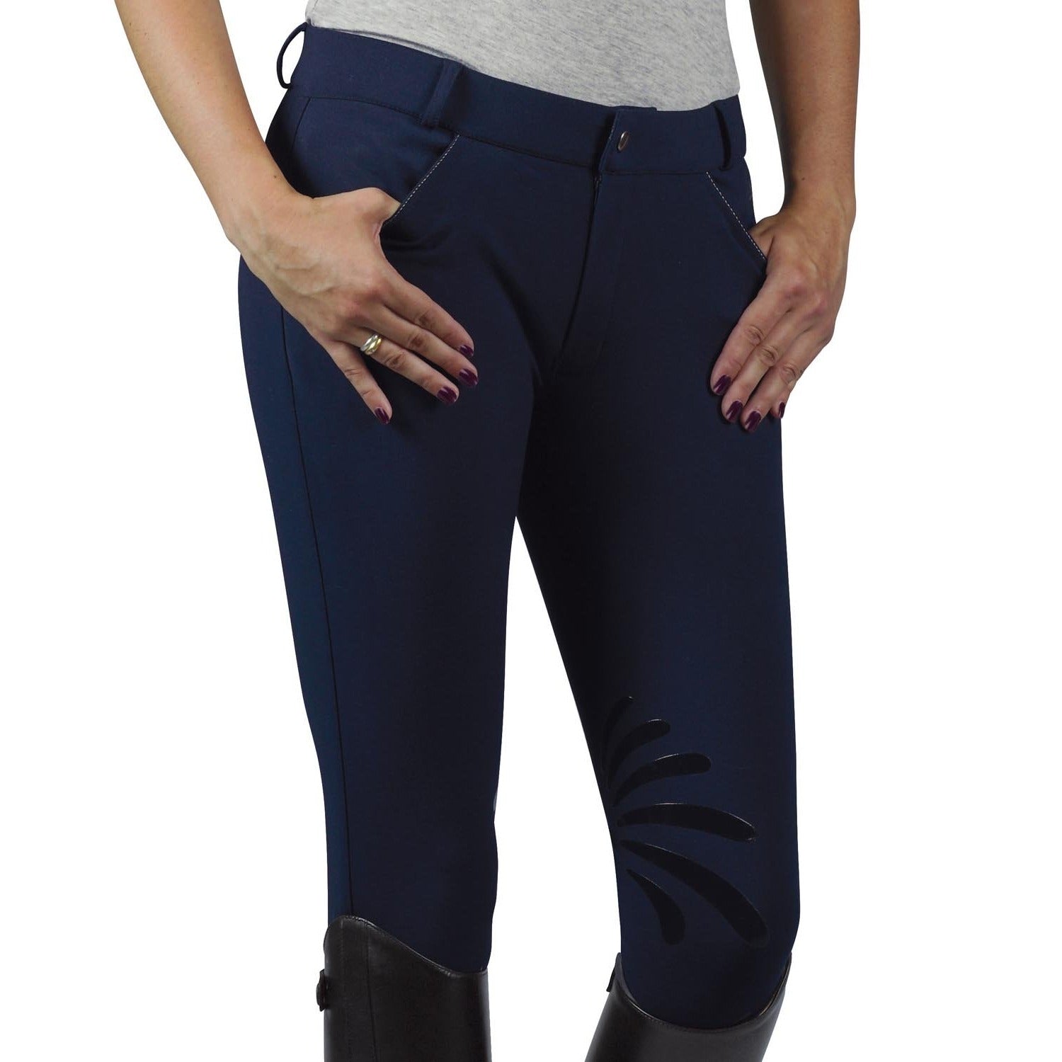 Pantalon d'équitation femme Privilège Equitation Millau marine porté