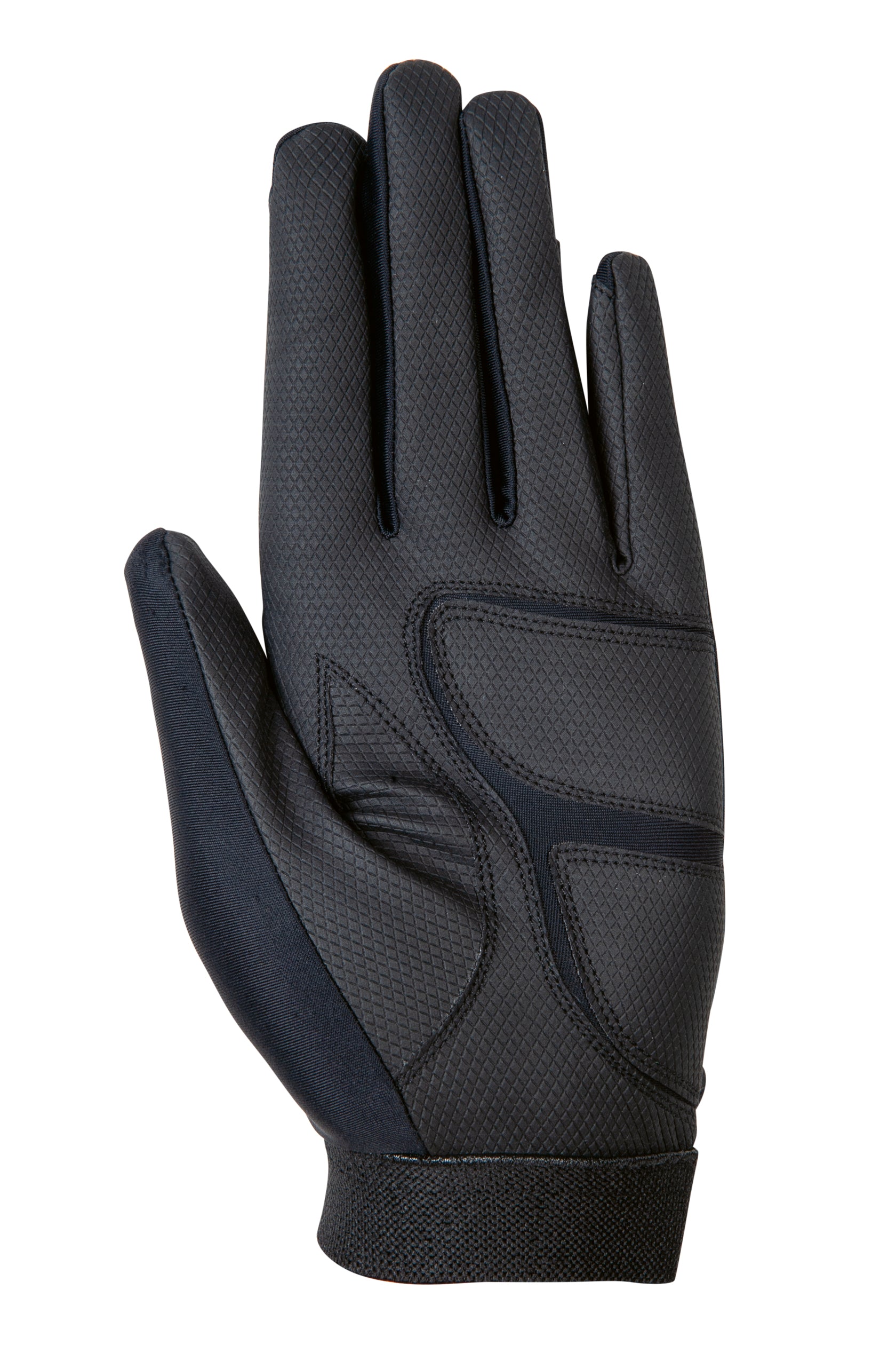 Gants d'équitation pour cavalières HKM Monaco noir intérieur
