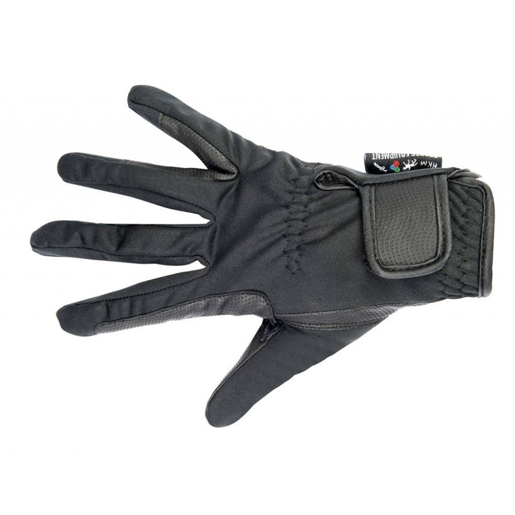 Gants d'équitation en taille adulte HKM noirs