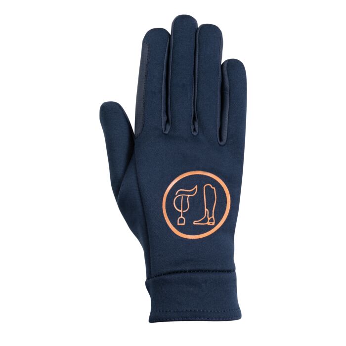 Gants d'équitation doublés polaires HKM Lyon marine