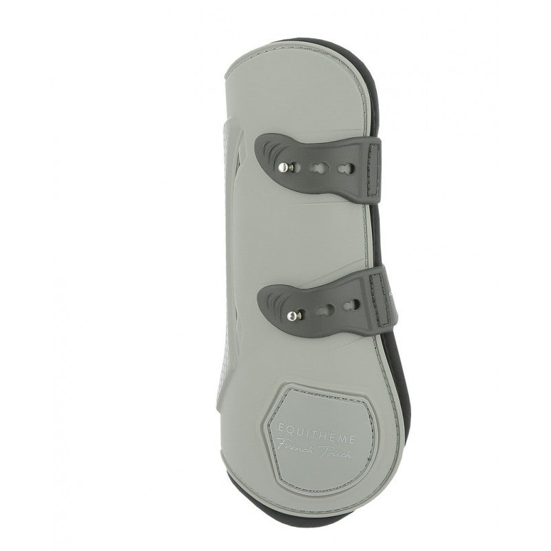 Ensemble guêtres et protège-boulets pour poneys et chevaux Equithème French Touch gris