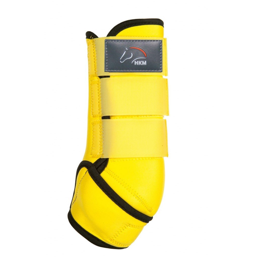 Guêtres de dressage pour poneys et chevaux HKM Colors jaune