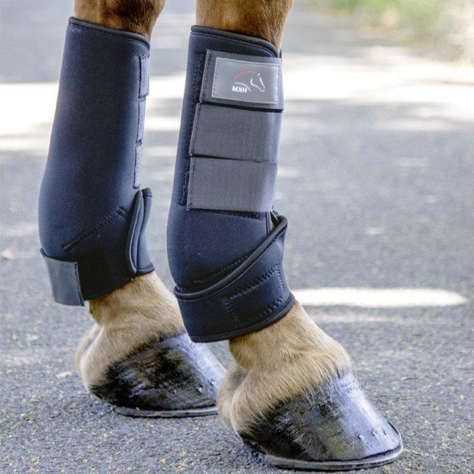 Guêtres de dressage pour poneys et chevaux HKM Colors marine