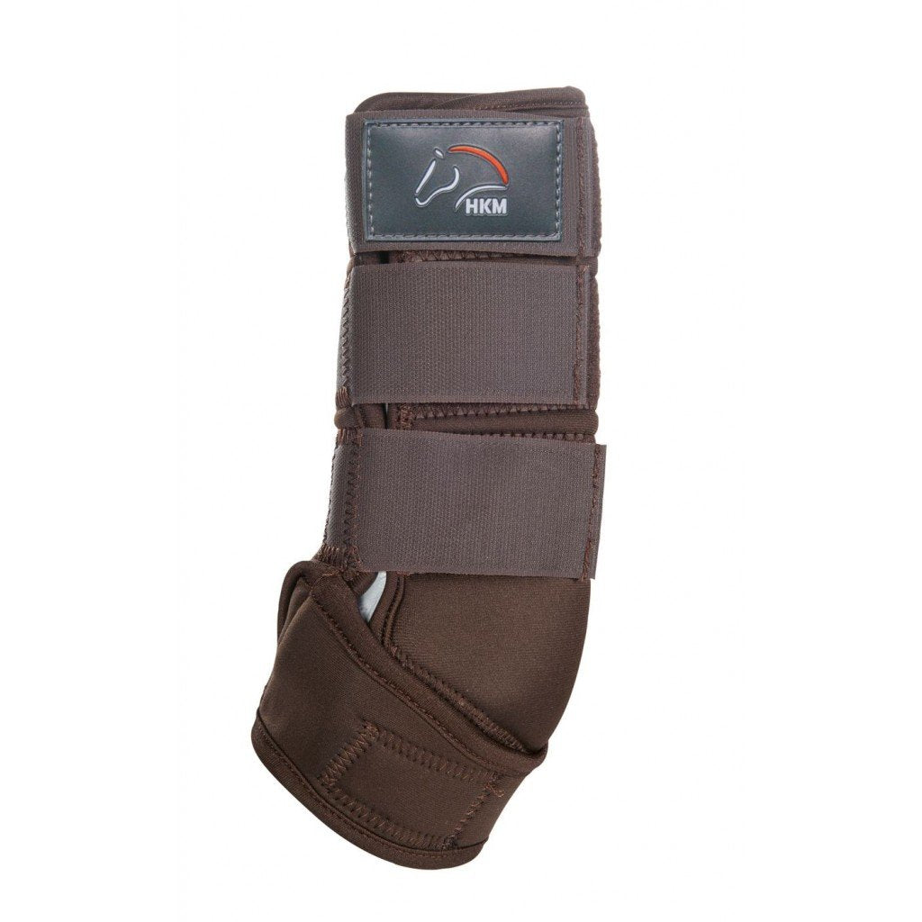 Guêtres de dressage pour poneys et chevaux HKM Colors marron