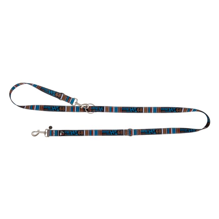 Laisse de dressage en nylon pour chien HKM Anam Cara Print bleu