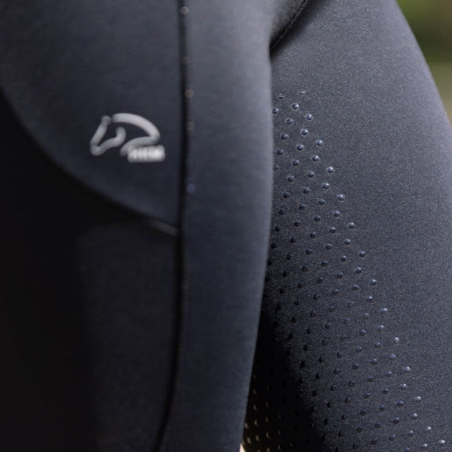 Legging d'équitation pour cavalières du 34 au 46 HKM Alice full grip noir