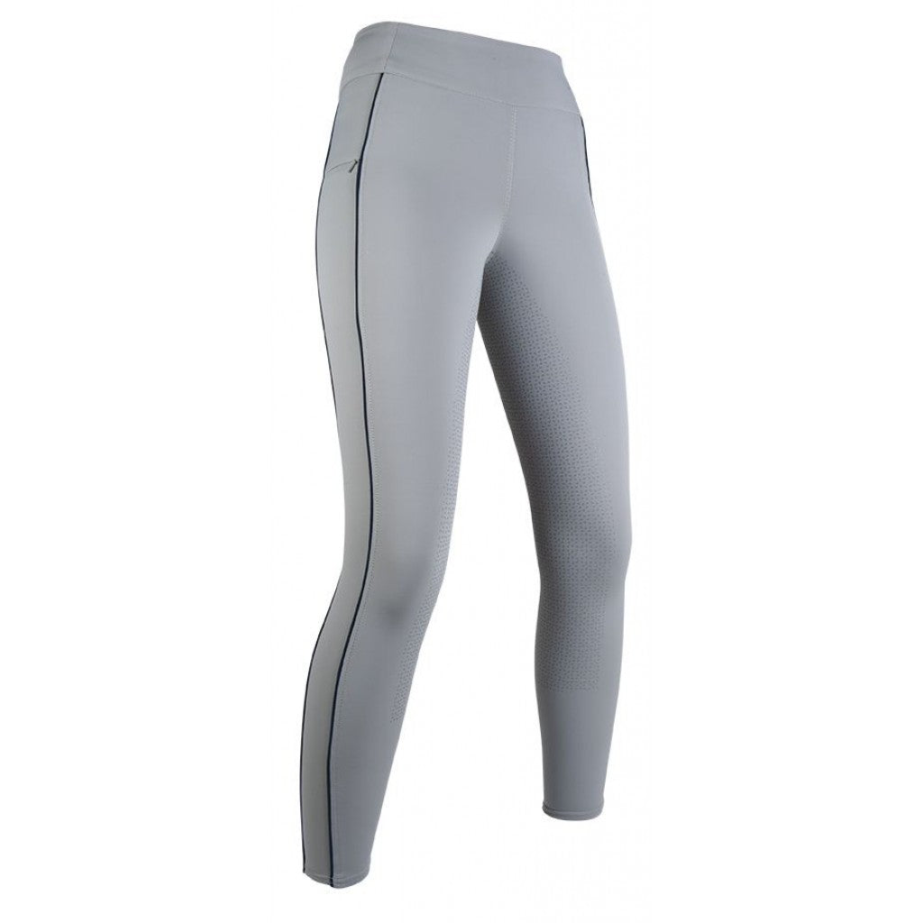 Legging d'équitation full grip pour les cavalières HKM Equilibrio gris