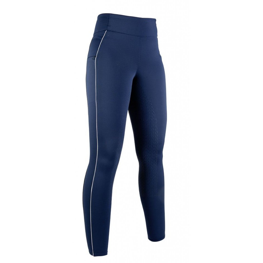 Legging d'équitation full grip pour les cavalières HKM Equilibrio marine