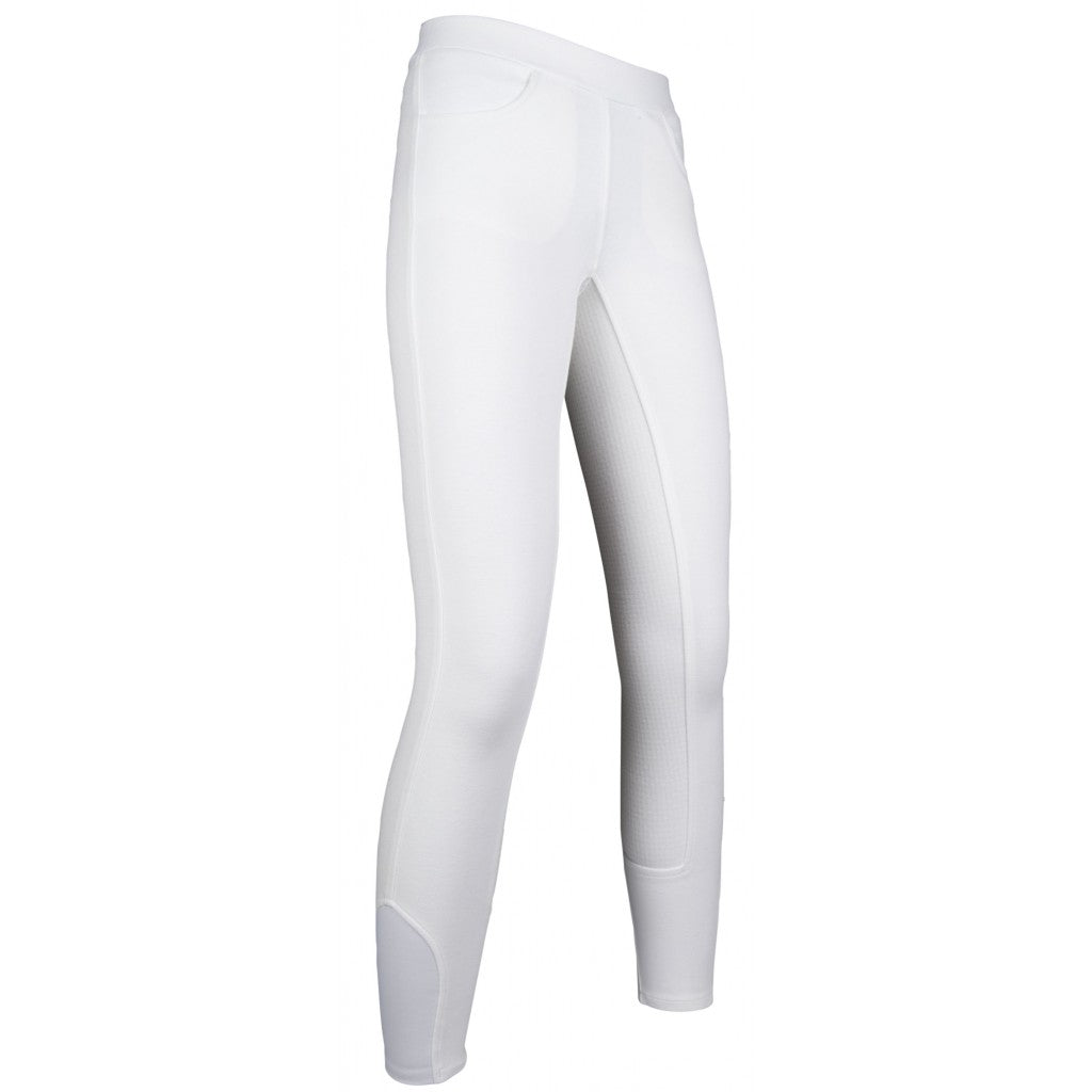 Legging d'équitation pour enfant HKM Yvi blancLegging équitation femme HKM Yvi full grip blanc