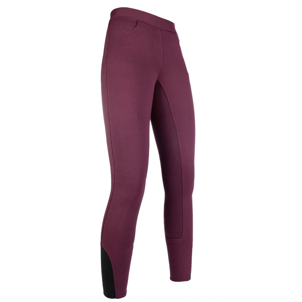 Legging d'équitation pour enfant HKM Yvi bordeauxLegging d'équitation pour enfant HKM Yvi blancLegging équitation femme HKM Yvi full grip bordeaux