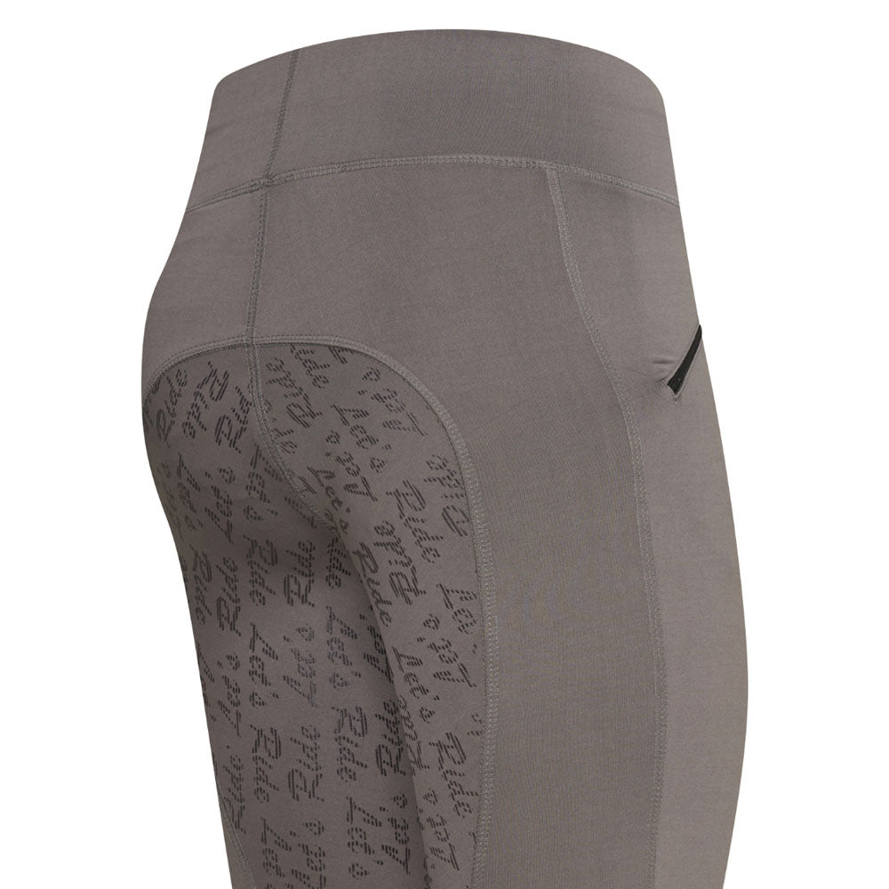 Legging d'équitation pour femmes du 32 au 46 Easy Rider Dietse full grip taupe détail