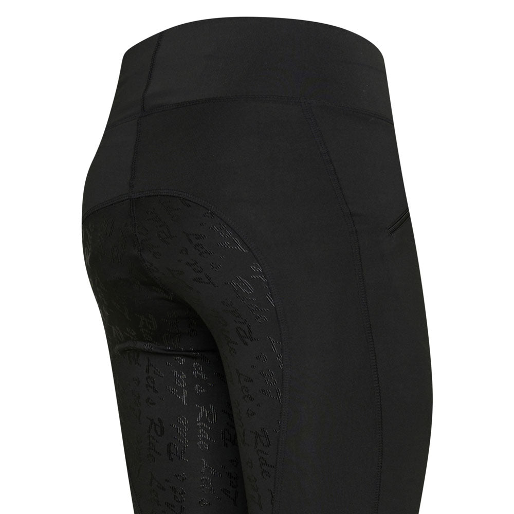 Legging d'équitation pour femmes du 32 au 46 Easy Rider Dietse full grip noir détail