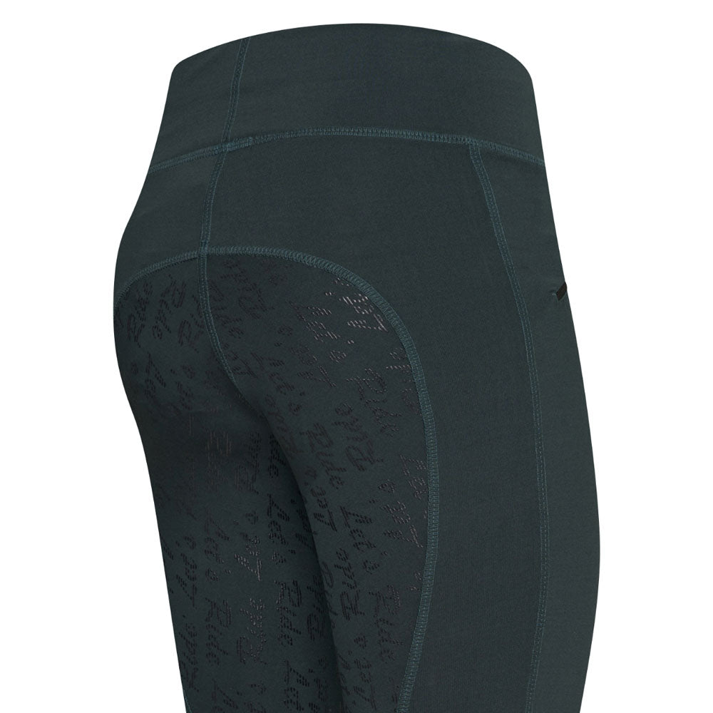 Legging d'équitation pour femmes du 32 au 46 Easy Rider Dietse full grip vert détail