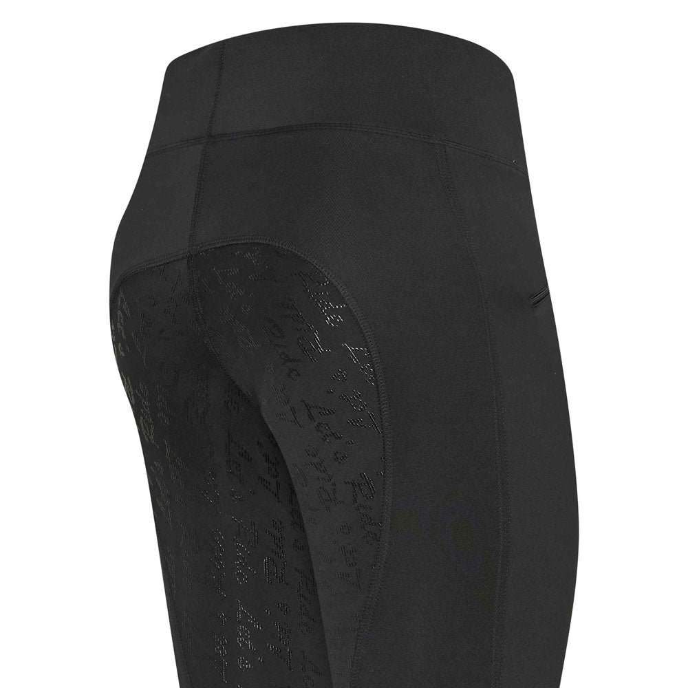 Legging d'équitation pour femme du 32 au 46 Easy Rider Dietse full grip doublé polaire noir