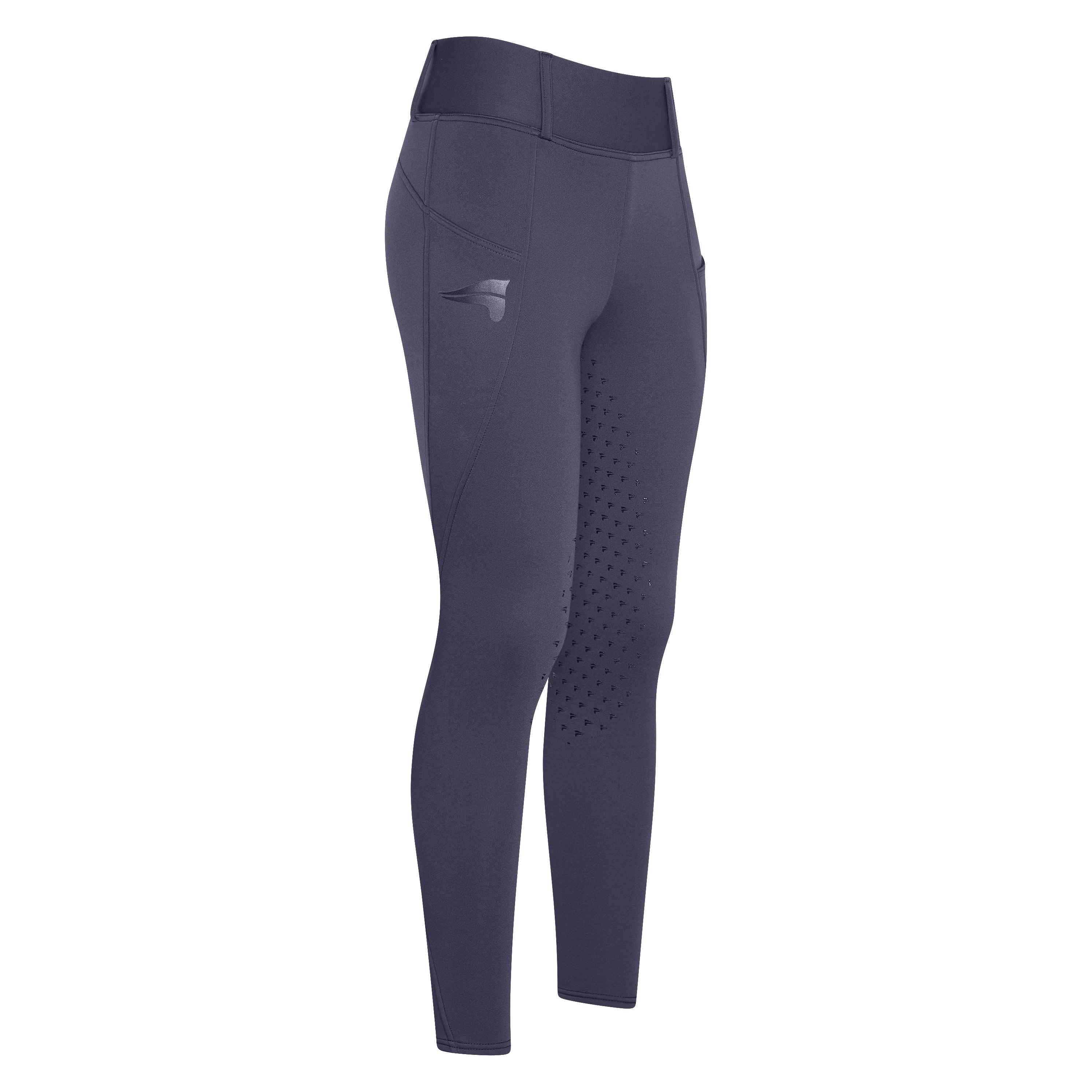 Legging d'équitation pour femme du 32 au 46 Easy Rider Don full grip et ceinture large marine