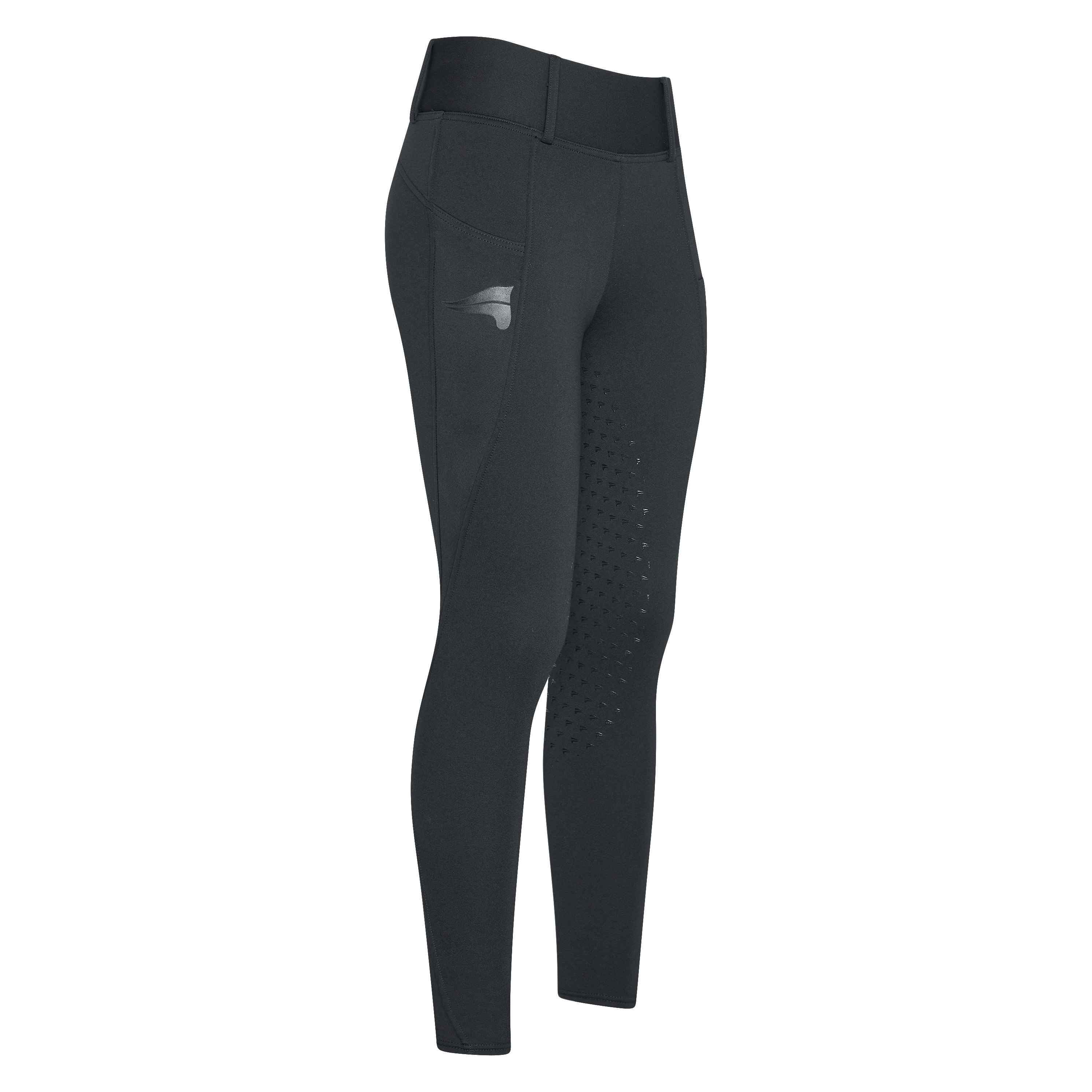 Legging d'équitation pour femme du 32 au 46 Easy Rider Don full grip et ceinture large noir