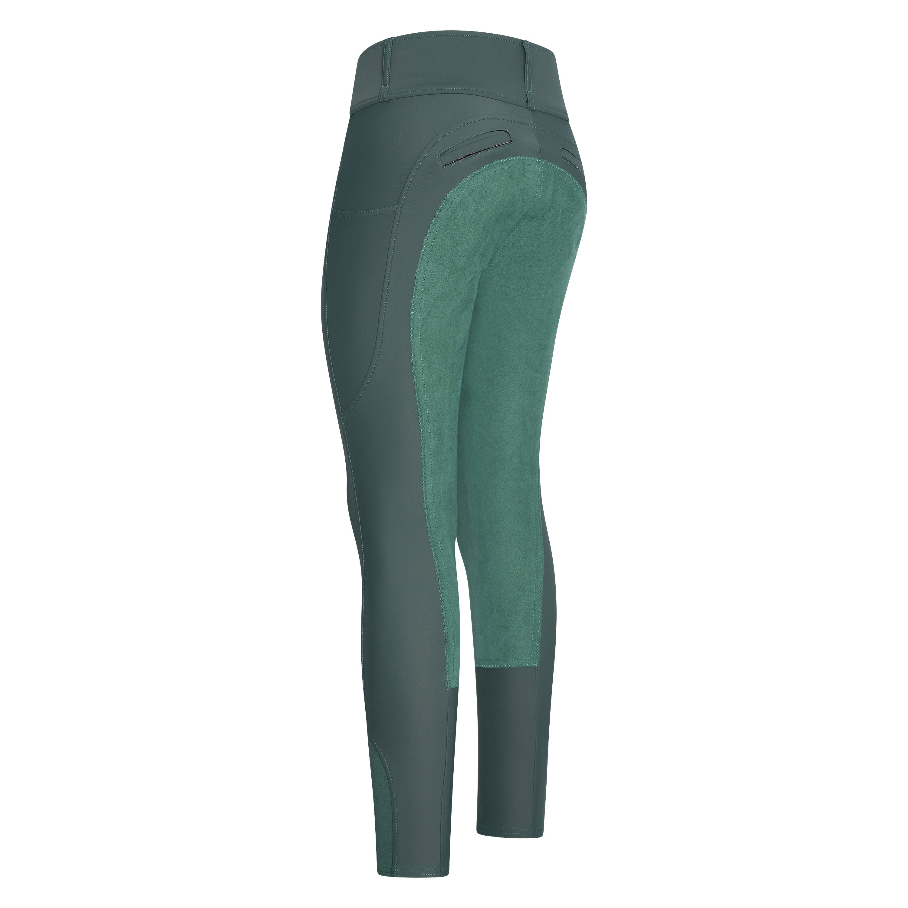 Legging d'équitation pour cavalières du 32 au 46 Easy Rider Maxima fond peau vert