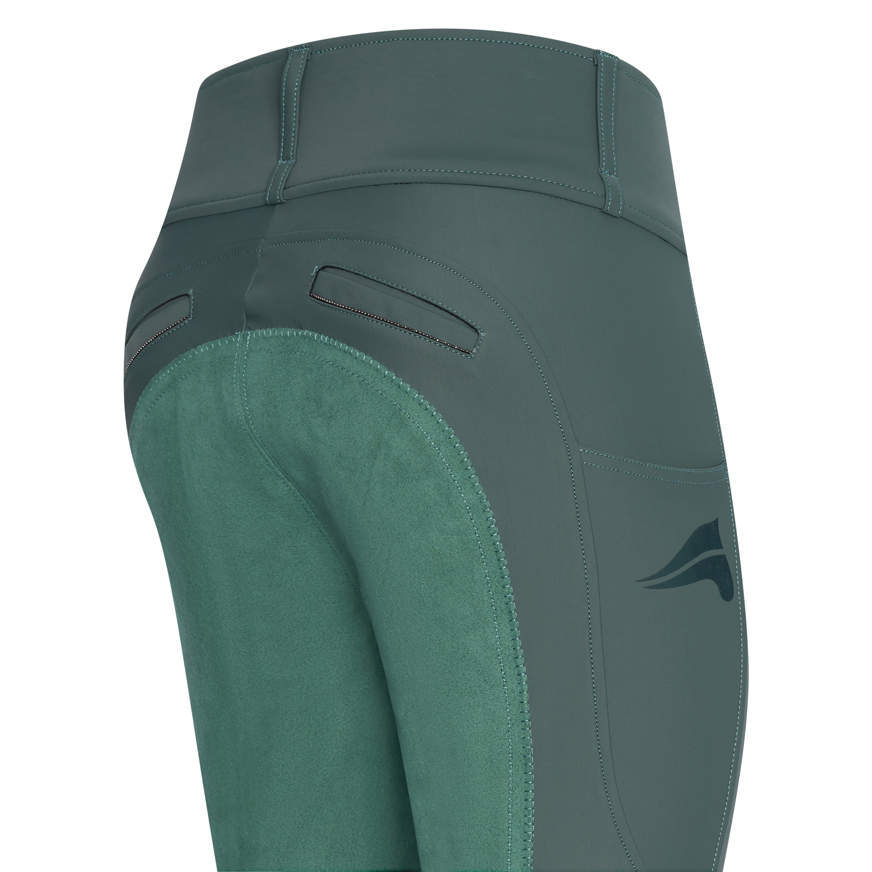 Legging d'équitation pour cavalières du 32 au 46 Easy Rider Maxima fond peau vert