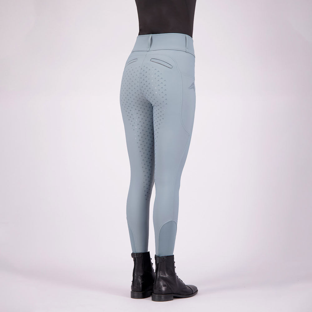 Legging d'équitation pour femme du 32 au 46 Easy Rider Maxima full grip bleu glacier
