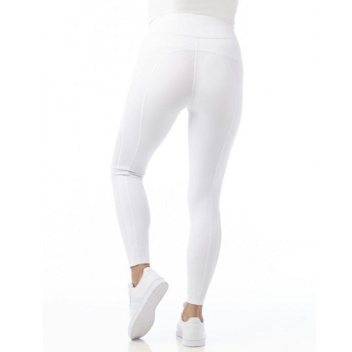 Legging d'équitation basanes grip pour cavalières du 34 au 44 Equithème Akela blanc