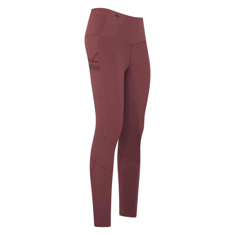 Legging d'équitation pour cavalières du 32 au 46 proposant deux longueurs de jambe Euro-Star Breez Fashion full grip framboise
