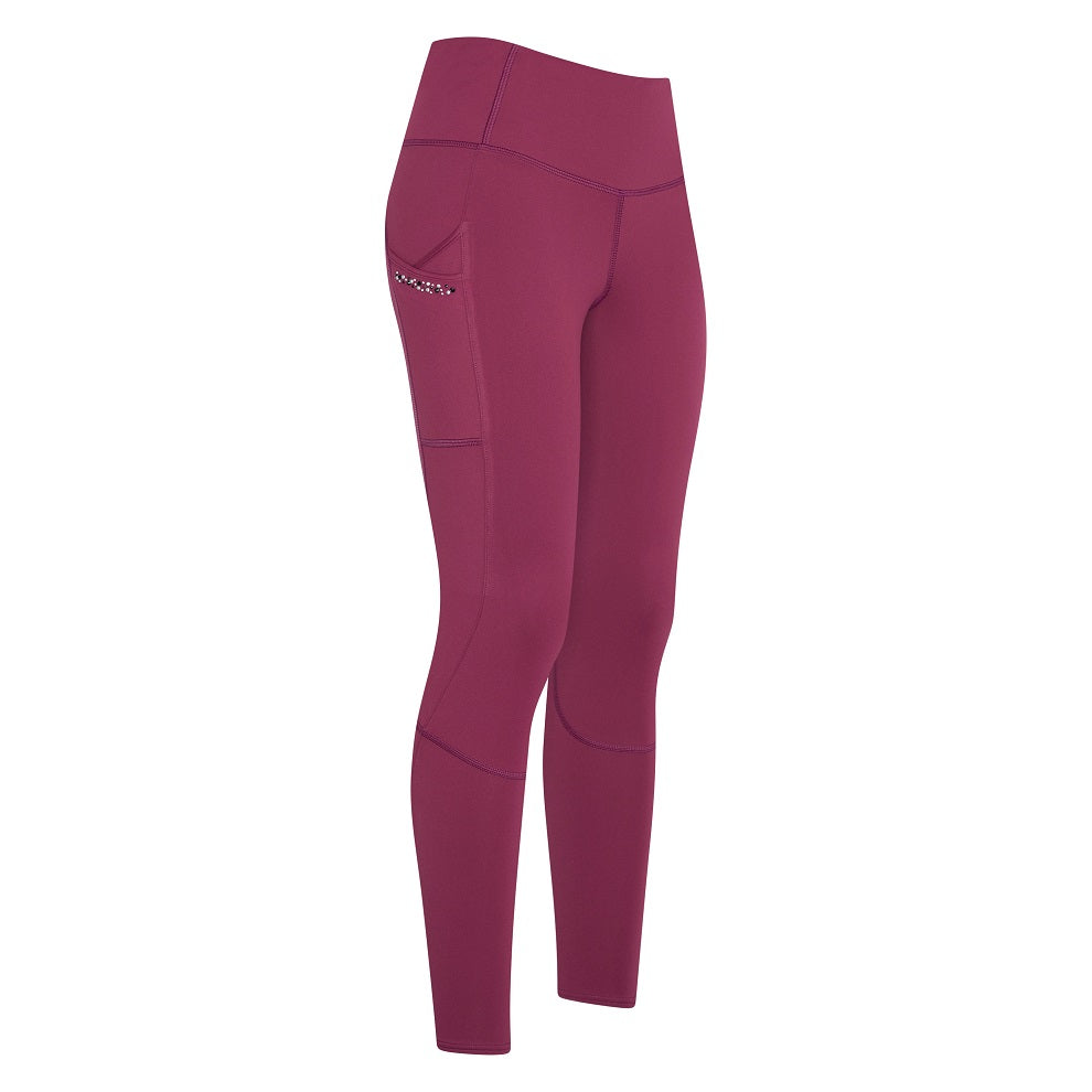 Legging d'équitation pour cavalières du 32 au 46 proposant deux longueurs de jambe Euro-Star Breez Fashion full grip fuchsia