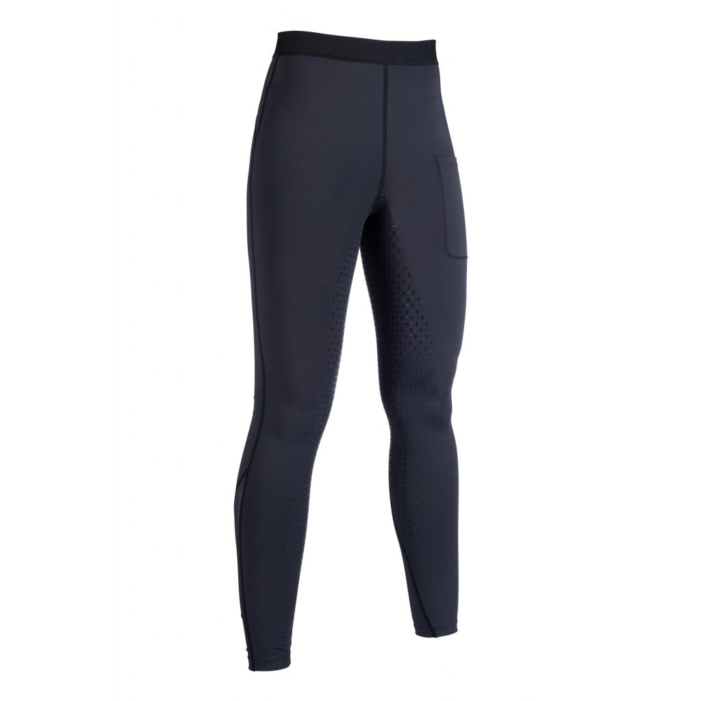 Legging équitation femme du 32 au 46 HKM Flow full grip noir