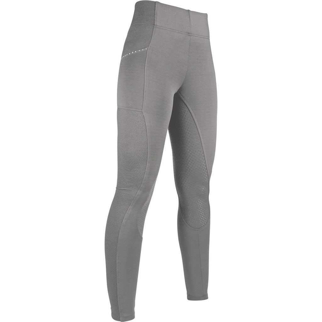 Legging d'équitation full grip pour cavalières du 32 au 46/48 HKM Mesh gris