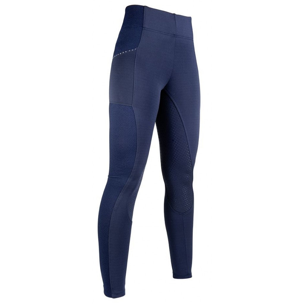 Legging d'équitation full grip pour cavalières du 32 au 46/48 HKM Mesh marine