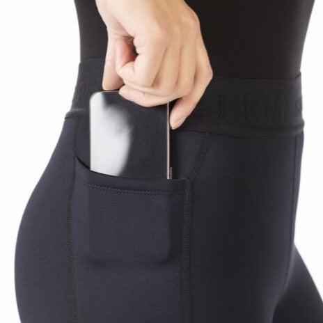 Legging équitation femme du 32 au 46/48 HKM Sports noir poche de téléphone