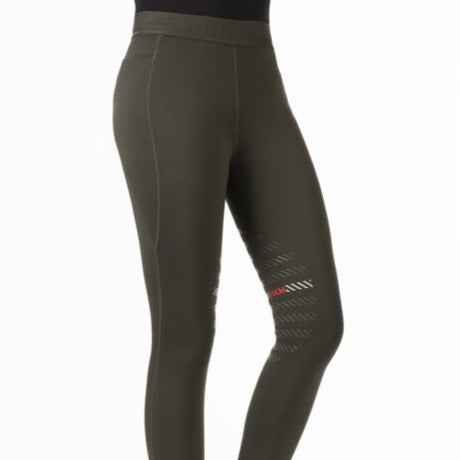 Legging équitation femme du 32 au 46/48 HKM Sports olive