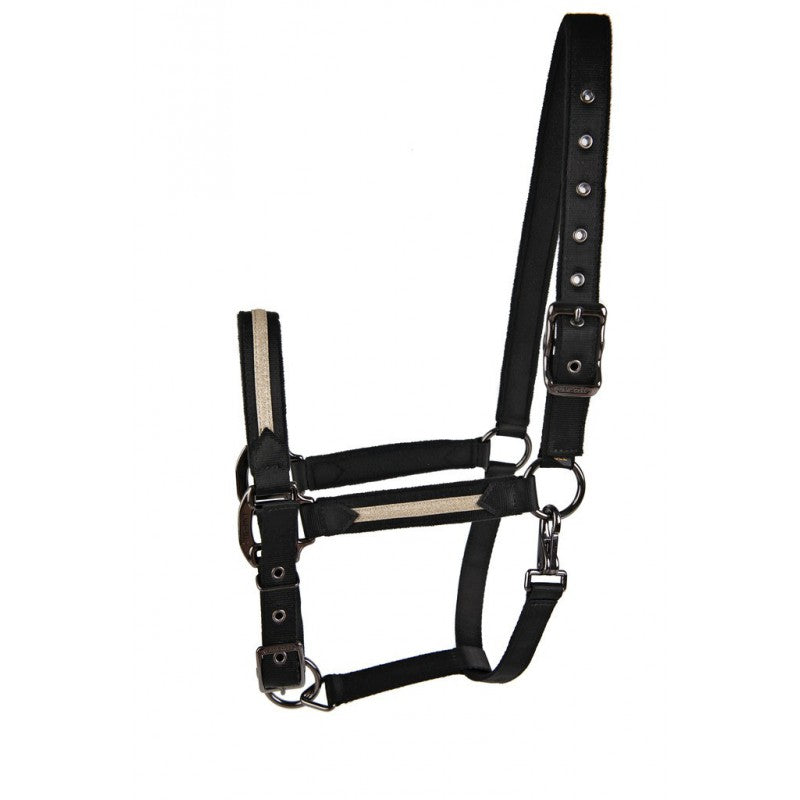 Licol pour chevaux Lami-Cell Sparkling noir et champagne