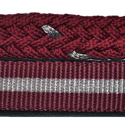 Licol et longe Canter Nylon bordeaux/argent