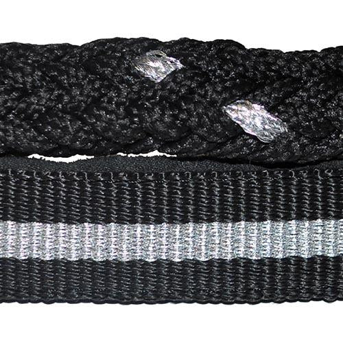 Licol et longe Canter Nylon noir/argent