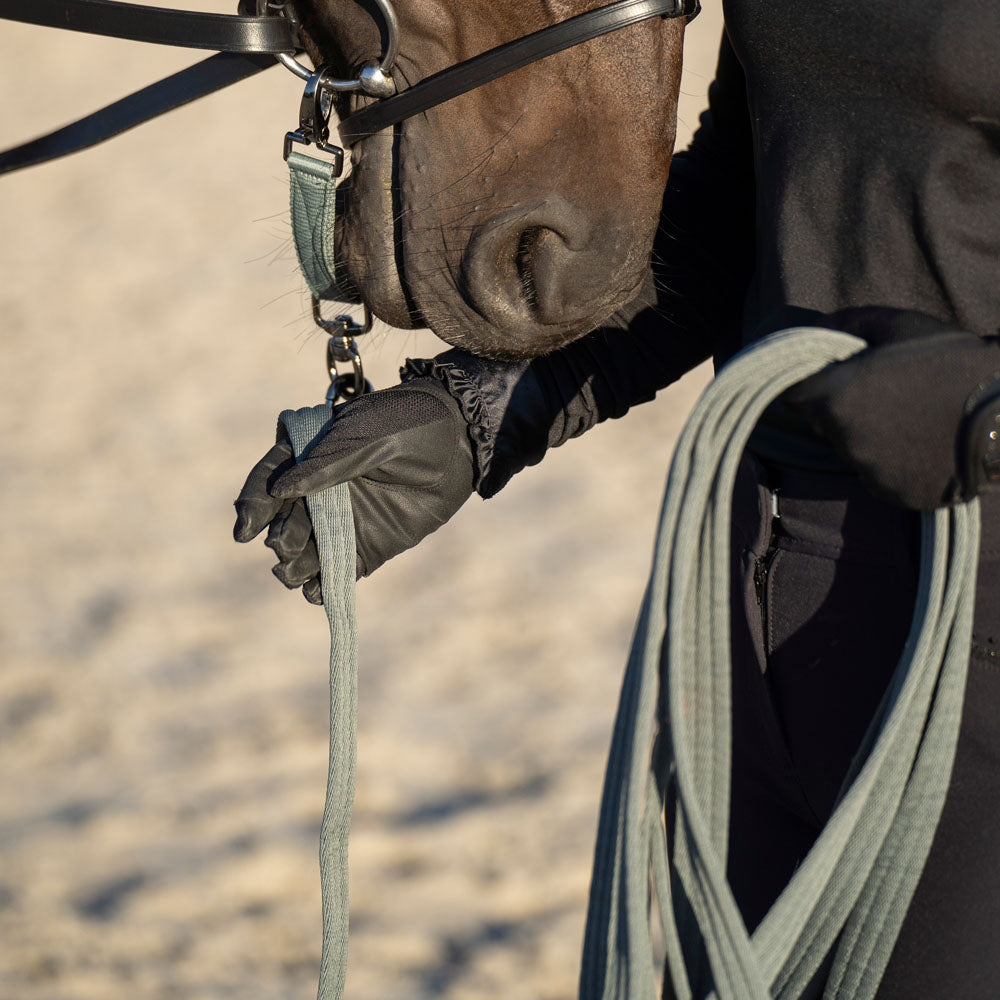 Longe de travail pour poneys et chevaux Imperial Riding olive