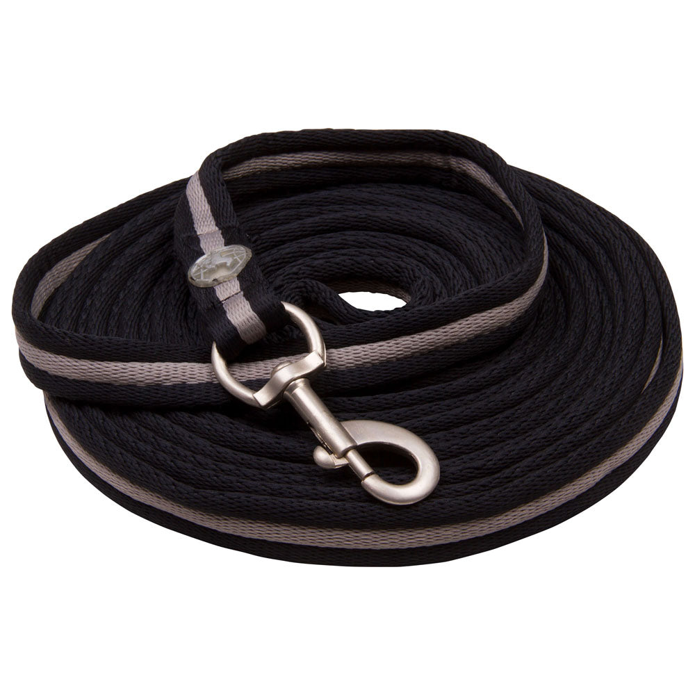 Longe de travail pour poneys et chevaux Imperial Riding noir-gris