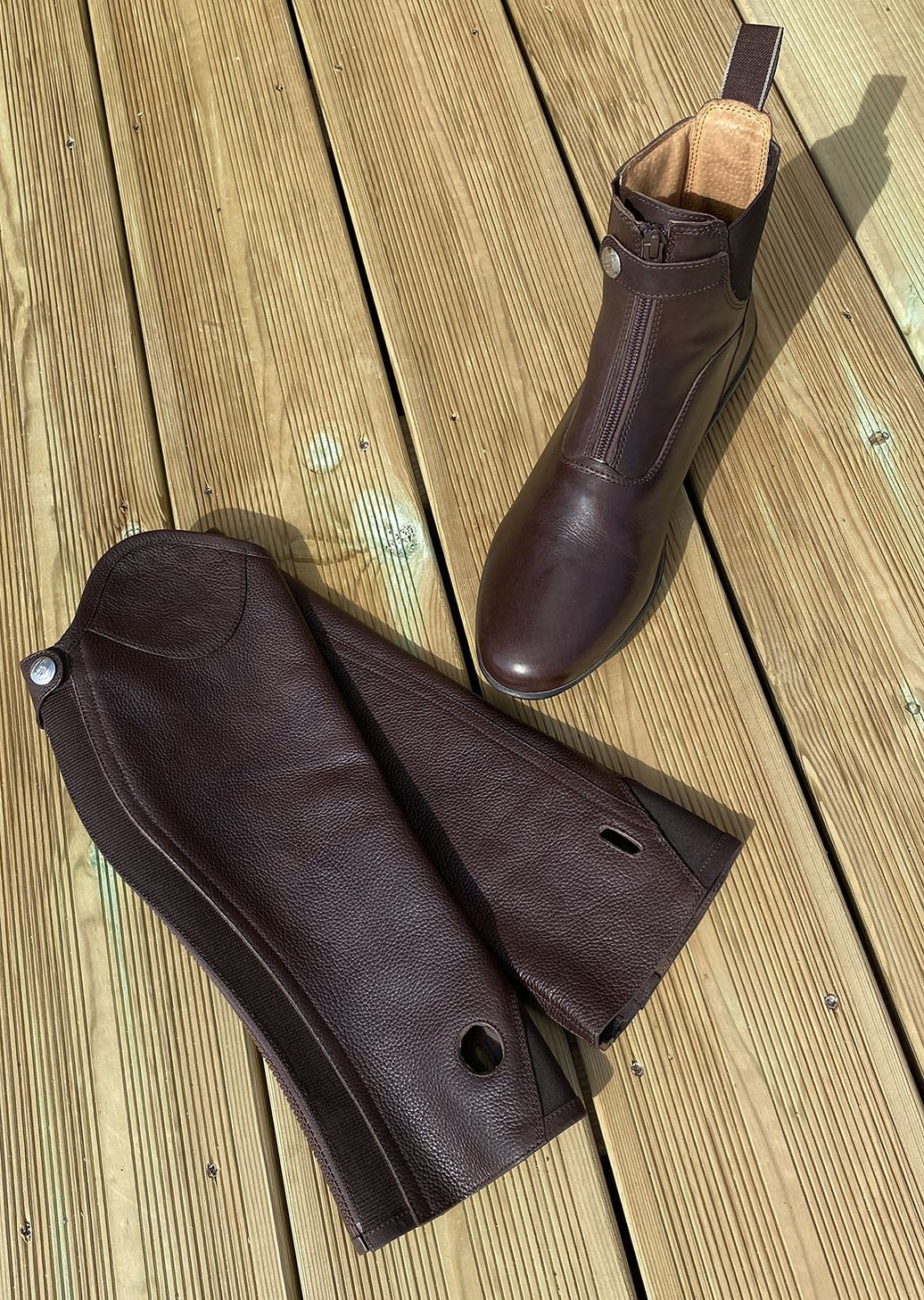 Ensemble boots et mini-chaps Privilège Equitation Nola marron