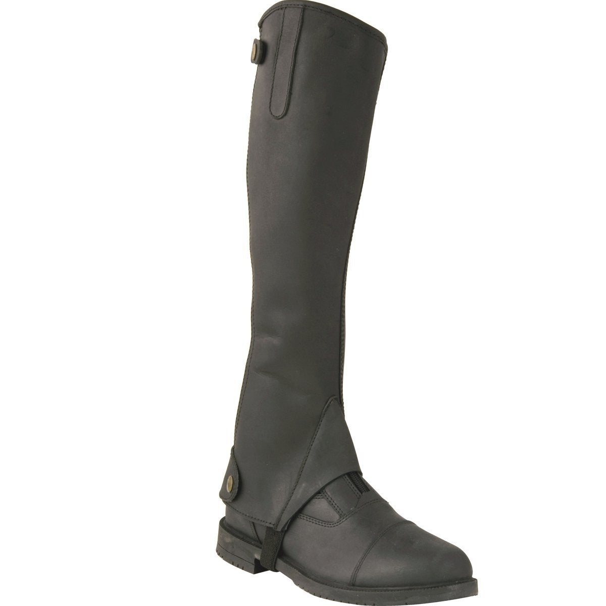 Mini-chaps en cuir gras Privilège Equitation Campo noire