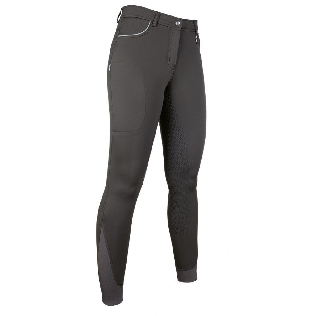 Pantalon d'équitation full grip pour cavalières HKM Equilibrio marron