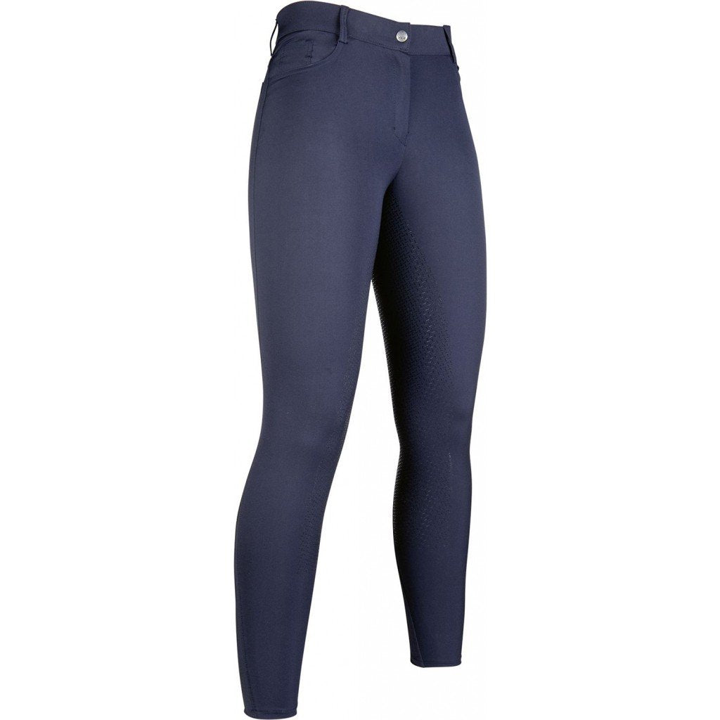 Pantalon équitation femme du 34 au 48 HKM Sunshine full grip marine