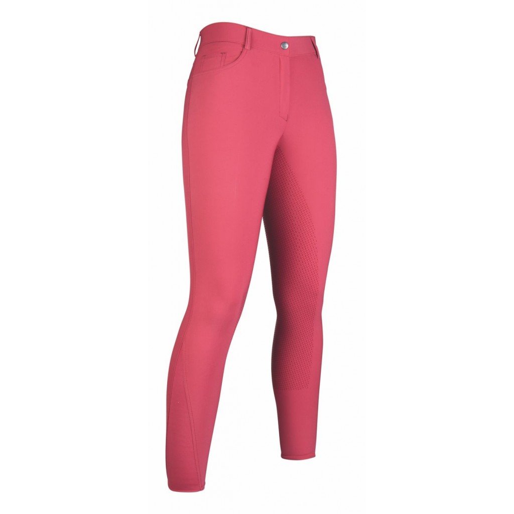 Pantalon équitation femme du 34 au 48 HKM Sunshine full grip rose